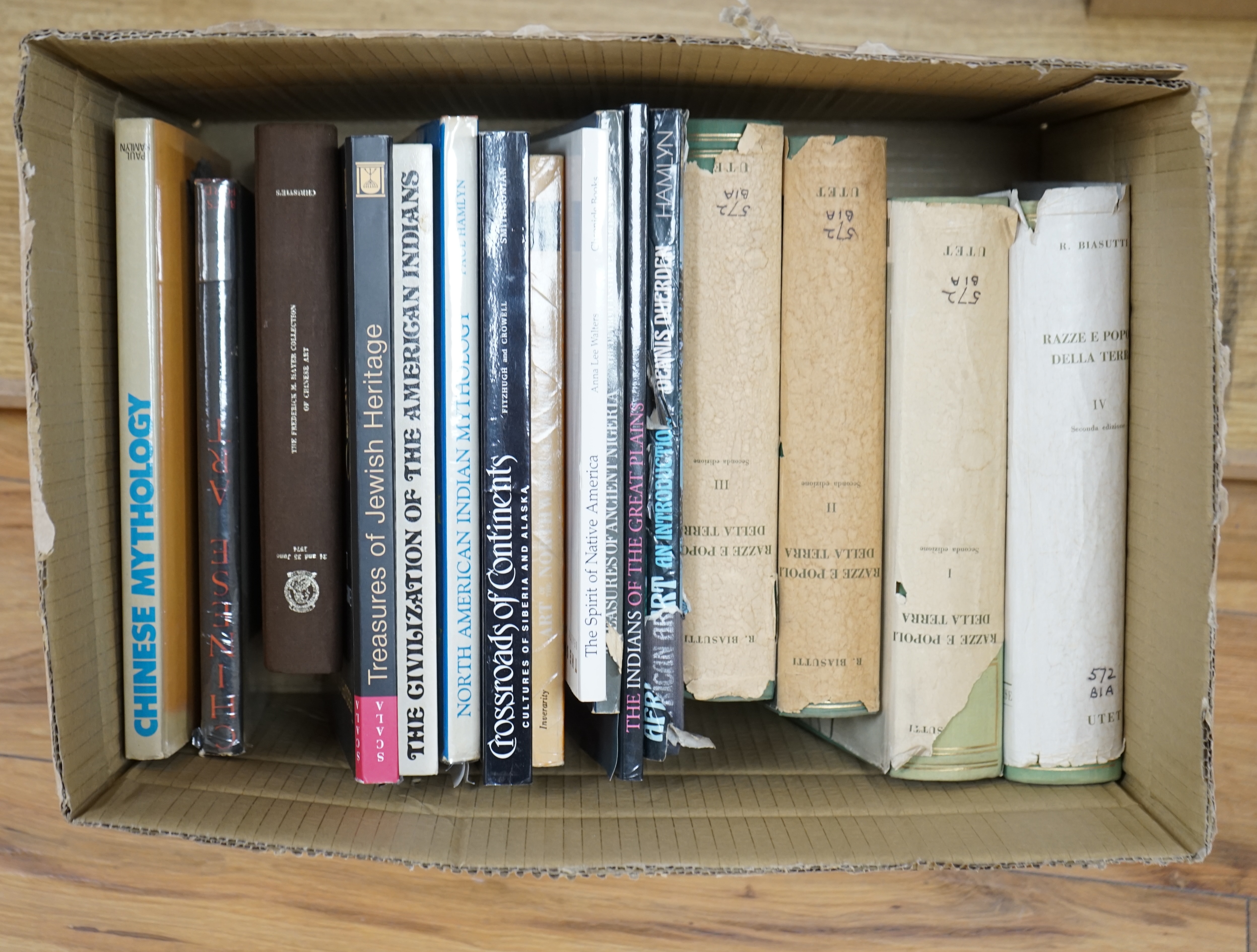 Assorted Art and Ethnographic reference books (in two boxes). Condition - poor to fair
